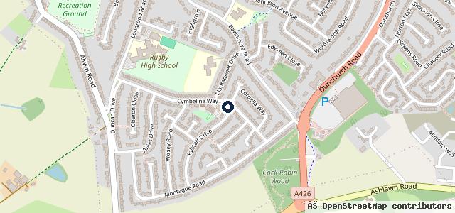 Map showing the location of Woodlands Service Station
