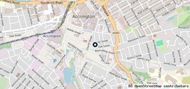Map showing the location of Cross Street Garage