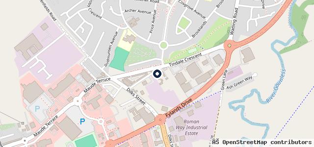 Map showing the location of John Pye Motors