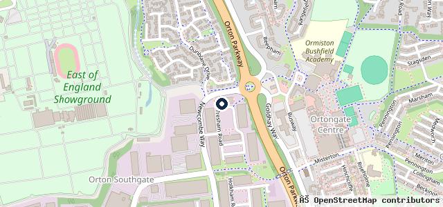 Map showing the location of R N Motors