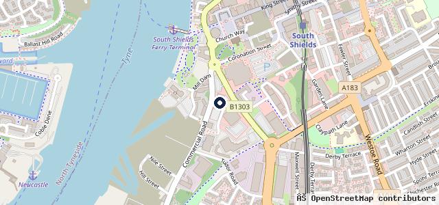 Map showing the location of Halfords Autocentre South Shields