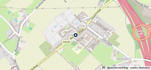 Map showing the location of Slip End Garage Citroen