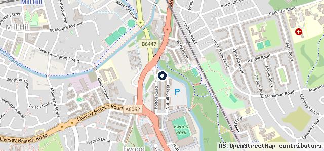 Map showing the location of Ewood MOT and Service Centre (Bosch Car Service)