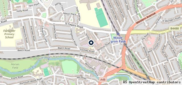 Map showing the location of Fairwater Garages Ltd