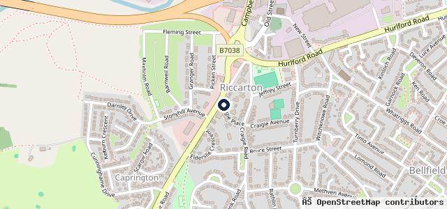 Map showing the location of Bridgend Motor Group Kilmarnock Autoplex