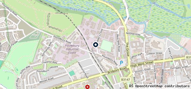 Map showing the location of Dorset Recovery Group and Motor Services