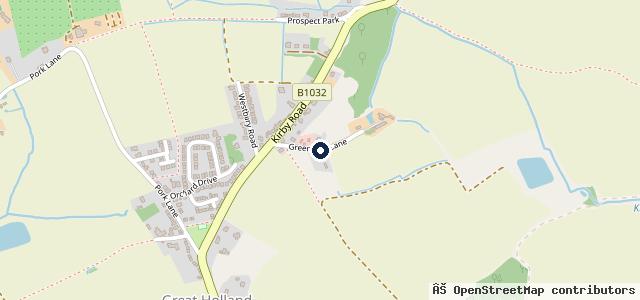 Map showing the location of Green End Garage