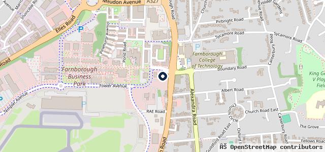 Map showing the location of Group 1 Farnborough BMW