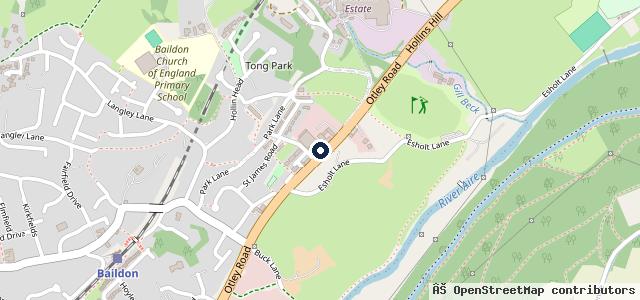 Map showing the location of Hollins Hill Garage
