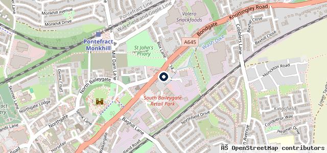 Map showing the location of Kevin Ellis Pontefract Accident Repair