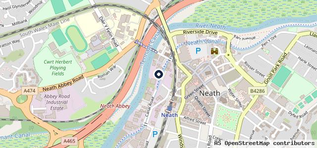 Map showing the location of Neath M.O.T Centre