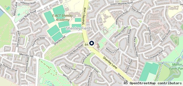Map showing the location of Manor Motor Company