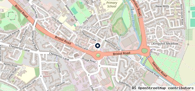 Map showing the location of Kwik Fit - Cirencester