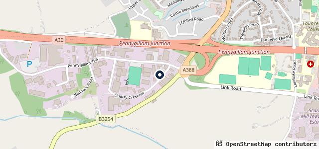 Map showing the location of Launceston Tyre Co