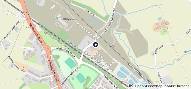 Map showing the location of Lavender Hall Auto Repairs