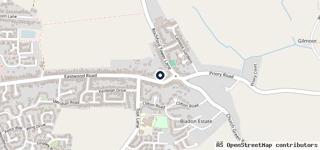 Map showing the location of Leas Garage