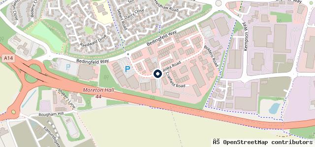Map showing the location of Marshall Ford Bury St Edmunds
