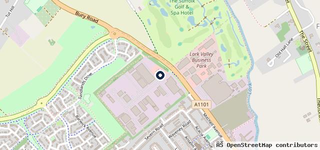 Map showing the location of Mercedes-Benz of Bury St. Edmunds