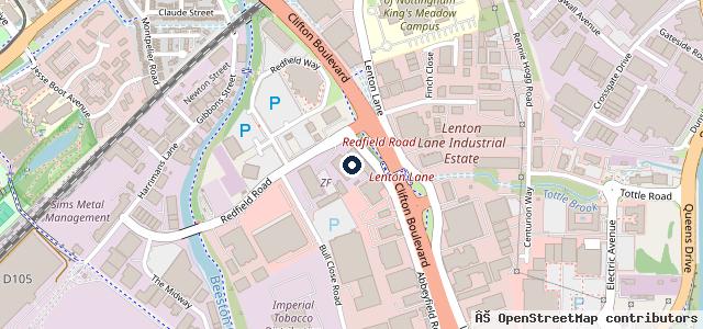 Map showing the location of MGC Servicing in Nottingham Service, Volkswagen, Alfa Romeo, Audi and Mini