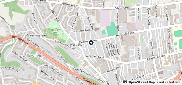 Map showing the location of Miles Cross Garage