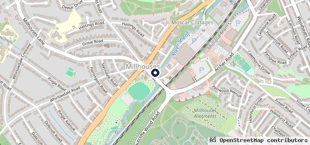 Map showing the location of Millhouses Park Garages Ltd