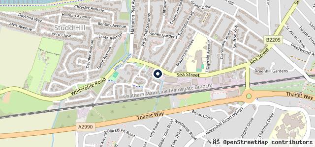 Map showing the location of Motortech Mot Centre