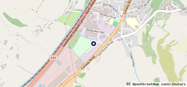 Map showing the location of North Wales Engine Center