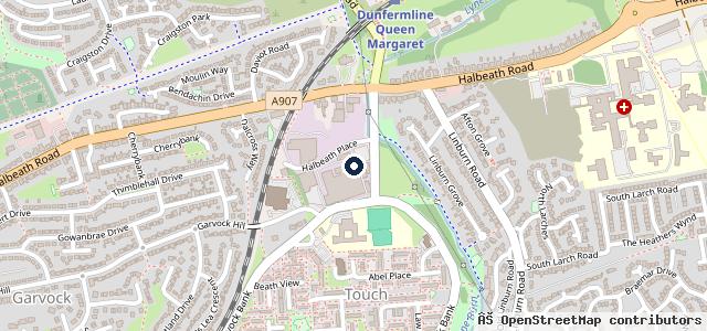 Map showing the location of Fife Auto Centre