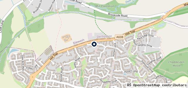 Map showing the location of Derby Auto Cente