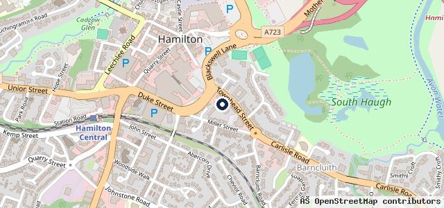Map showing the location of Park's Škoda Hamilton