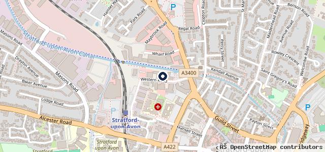 Map showing the location of Triumph Stratford Upon Avon