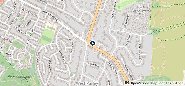 Map showing the location of Porsche Centre Bournemouth