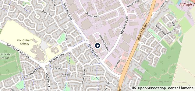 Map showing the location of Porsche Centre Colchester