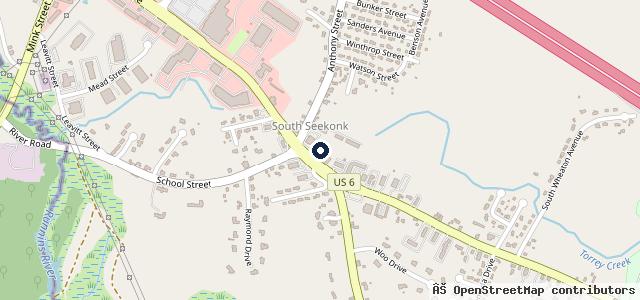 Map showing the location of New England Tire Of Seekonk