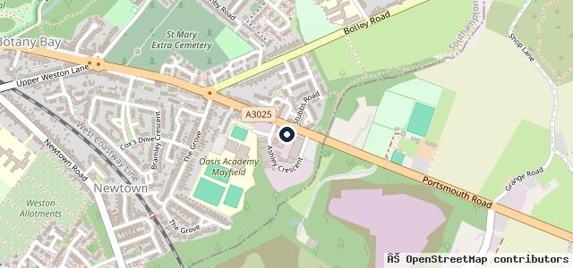 Map showing the location of Snows Vauxhall Chandlers Ford