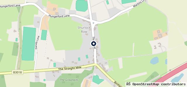 Map showing the location of The Garage at Shurlock Row