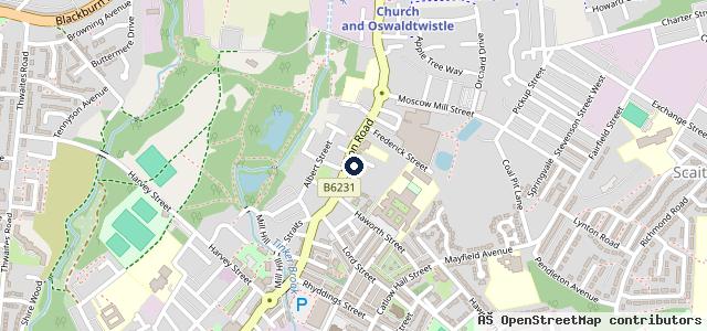 Map showing the location of St Paul's Street MOT Centre