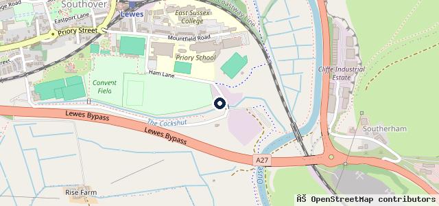 Map showing the location of Sussex Sports Cars