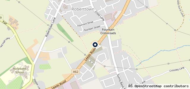 Map showing the location of Teale's Moor Top Garage