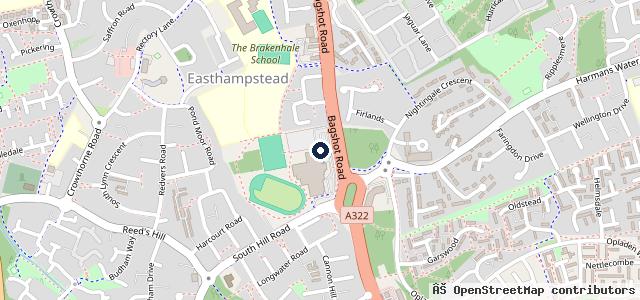 Map showing the location of Warfield M.O.T & Service Centre
