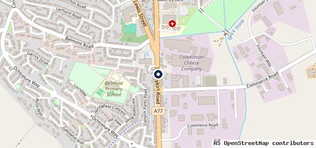 Map showing the location of Deals 4 Wheels