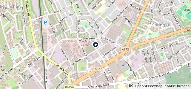 Map showing the location of Oldham Tyre Bay Auto Stop Motoring
