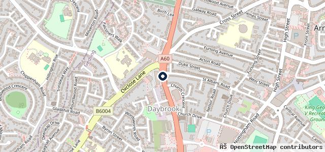 Map showing the location of Vertu Volkswagen Nottingham Authorised Repairer