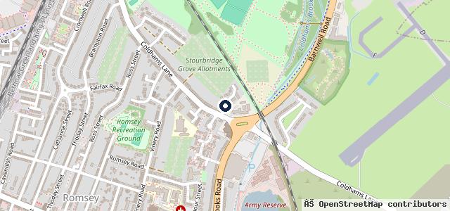 Map showing the location of Barry Service Centre