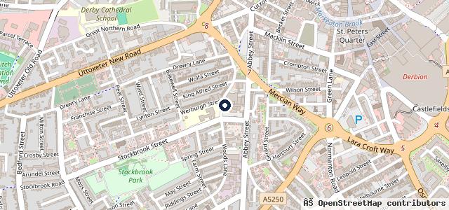 Map showing the location of Test & Repair Centre