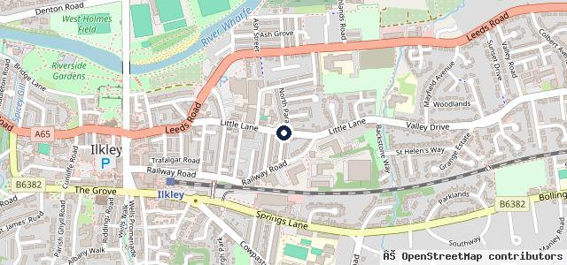 Map showing the location of Protyre Ilkley