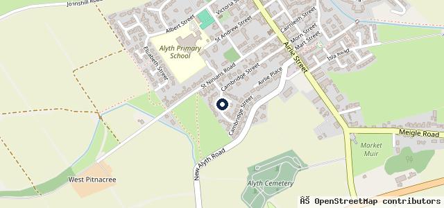 Map showing the location of Alyth Garage