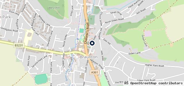 Map showing the location of Adams & West Motors