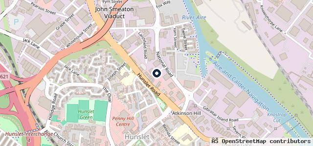 Map showing the location of Briggate Garage