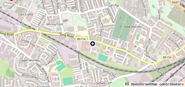Map showing the location of Armley Autos